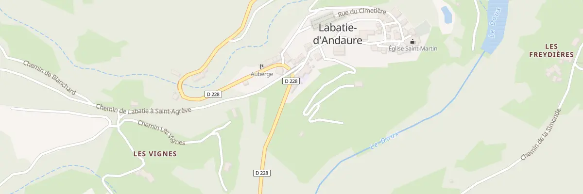 Plan du 960 Rte Route Departementale 228 à Labatie-d’Andaure