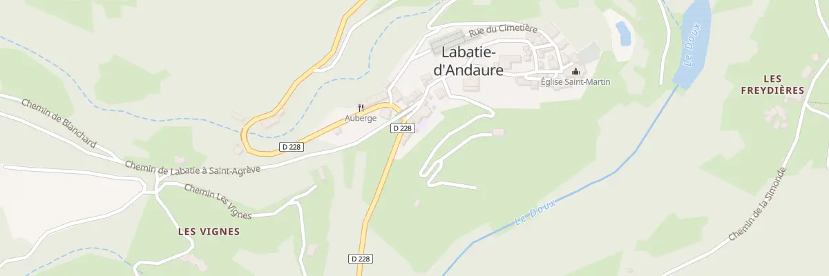 Plan du 970 Rte Route Departementale 228 à Labatie-d’Andaure