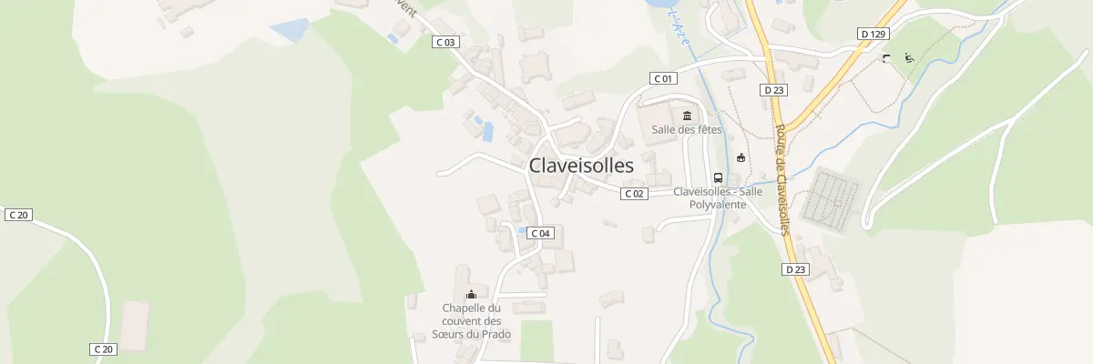 Plan du 28 Rue du Lavoir à Claveisolles