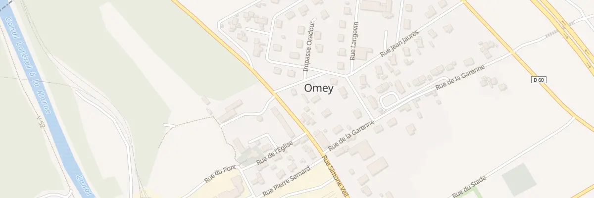 Plan du 1 Rue Jean Jaures à Omey