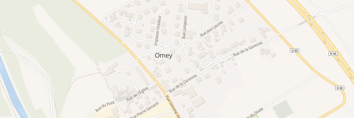 Plan du 1 Che des Ecoliers à Omey