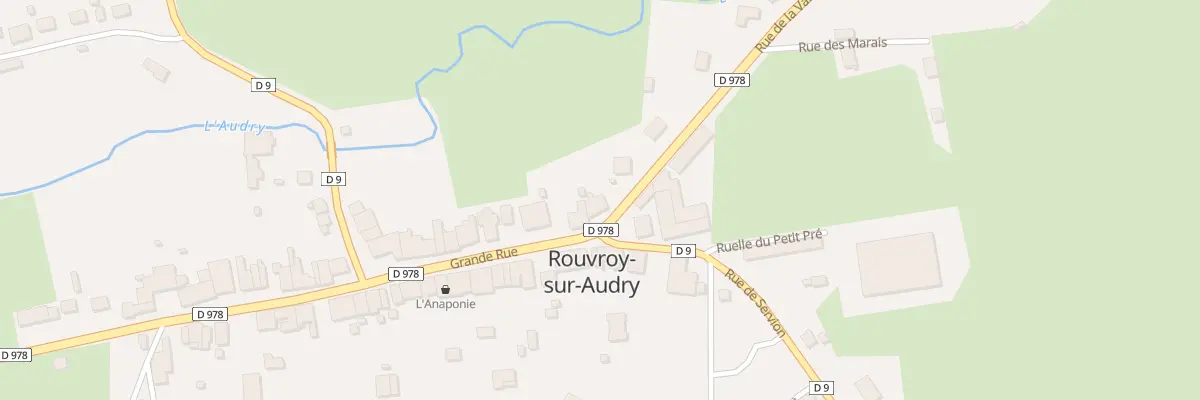 Plan du 13 Rue de la Vallee à Rouvroy-sur-Audry