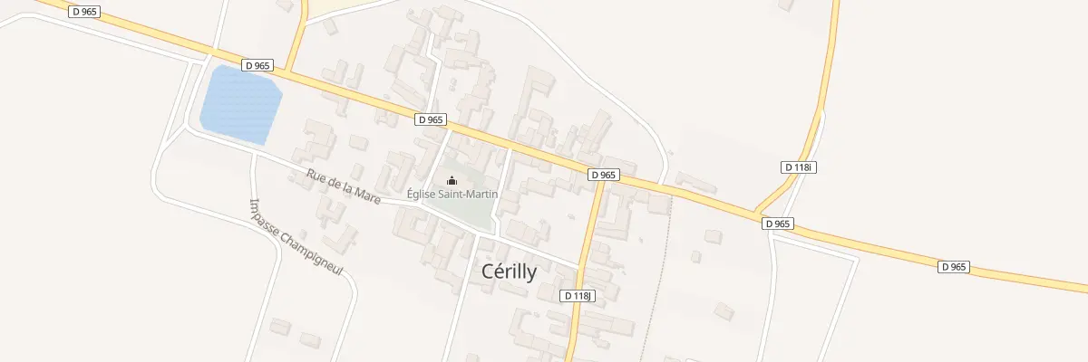 Plan du 9 Gr Grande Rue à Cérilly