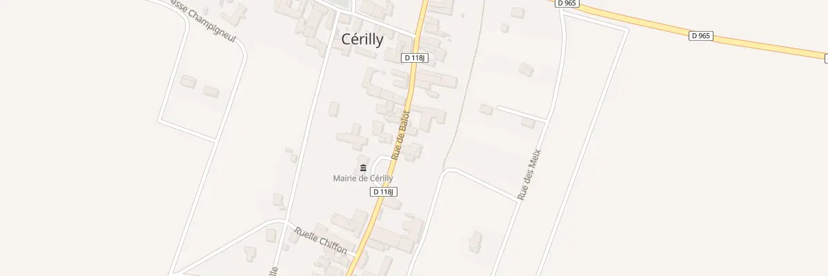 Plan du 13 Rue de Balot à Cérilly
