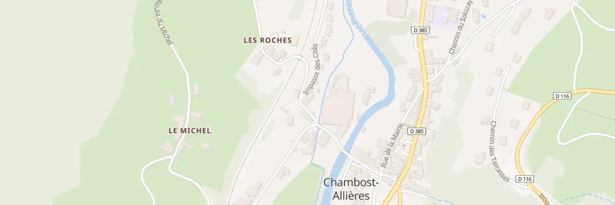 Plan du 30 Mte de la Croix des Roches à Chambost-Allières