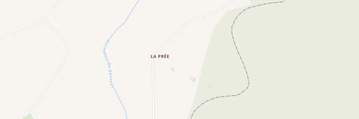 Plan de Che de la Pree à Auboncourt-Vauzelles