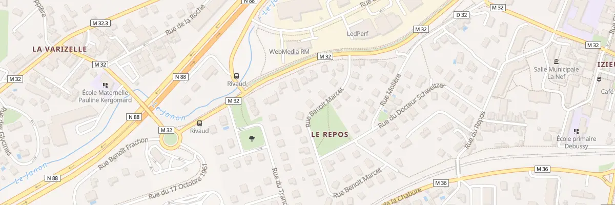 Plan du 8 Rue Benoît Marcet à Saint-Chamond