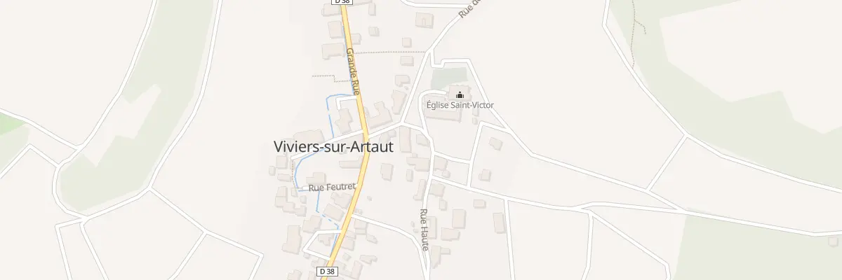 Plan du 2 Rue Haute à Viviers-sur-Artaut