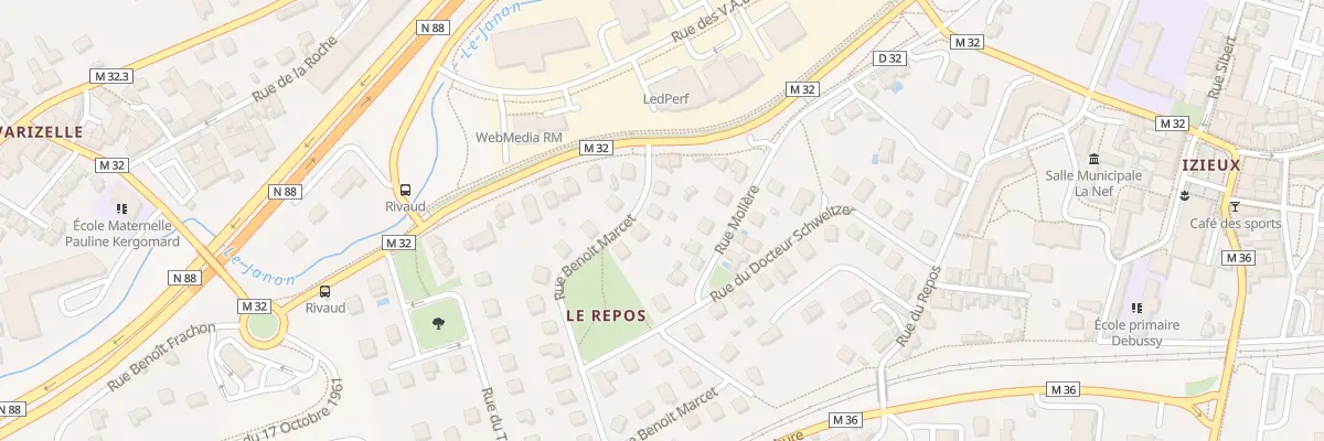 Plan du 3 Rue Benoît Marcet à Saint-Chamond