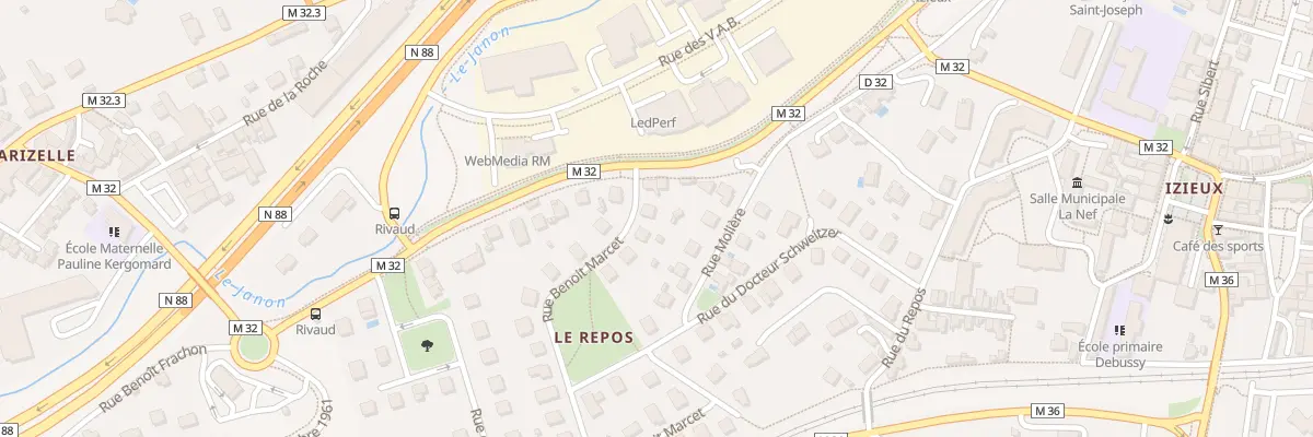 Plan du 1 Rue Benoît Marcet à Saint-Chamond