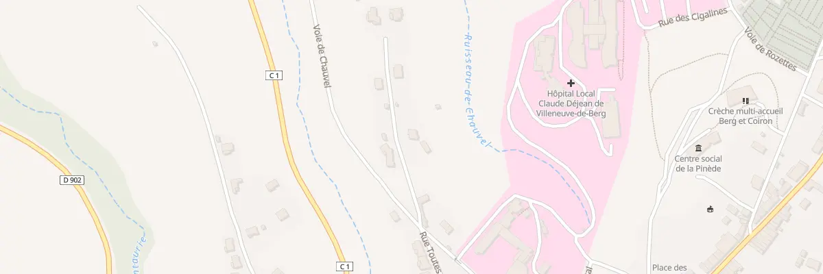 Plan du 104 Voie de Chantelauze à Villeneuve-de-Berg