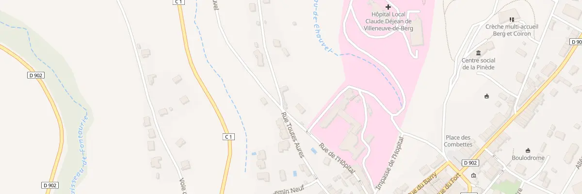 Plan du 1 Voie de Chantelauze à Villeneuve-de-Berg