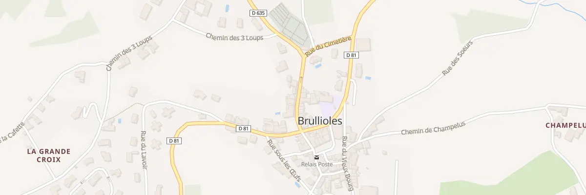Plan du Bourg à Brullioles