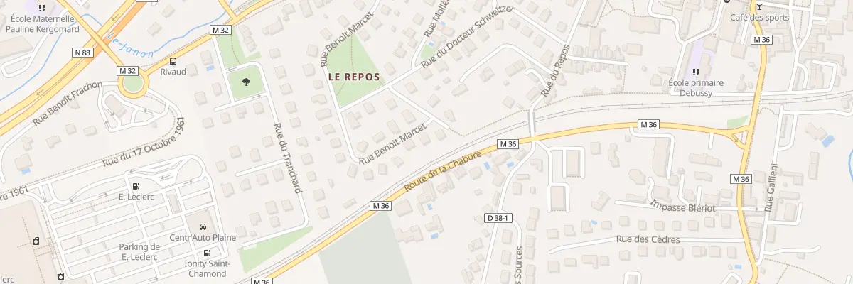 Plan du 36 Rue Benoît Marcet à Saint-Chamond