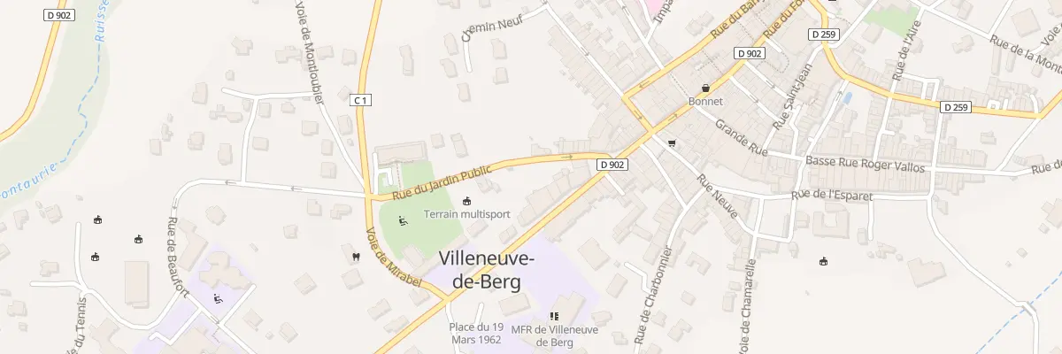 Plan du 100 Av Jacques Dupré à Villeneuve-de-Berg