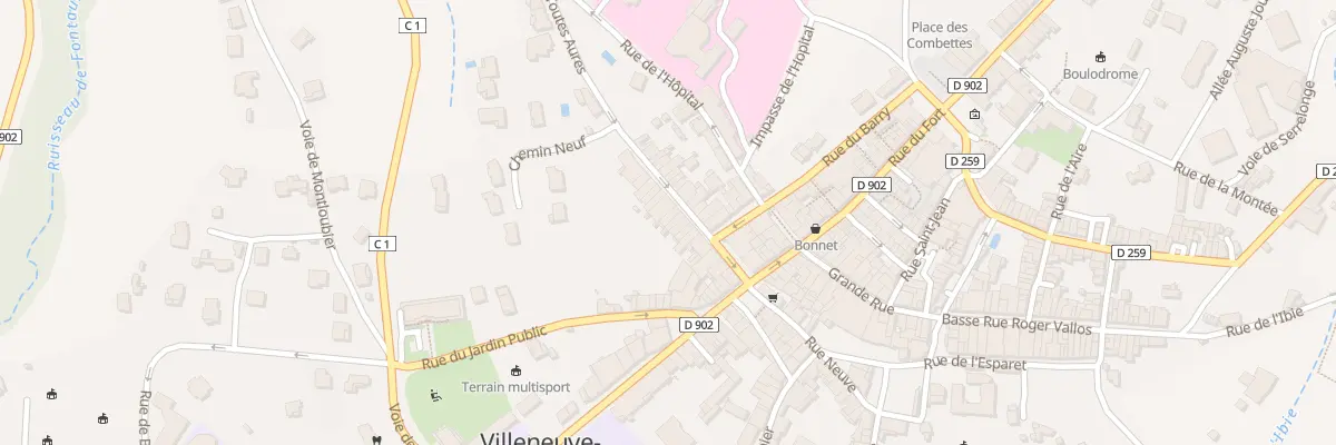 Plan du 73 Rue Toutes Aures à Villeneuve-de-Berg