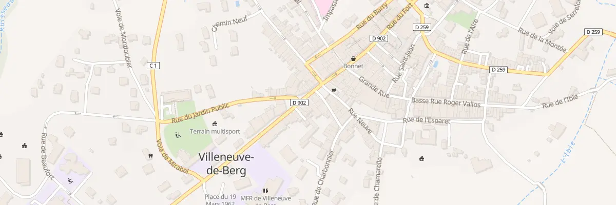 Plan du 15 Av Jacques Dupré à Villeneuve-de-Berg