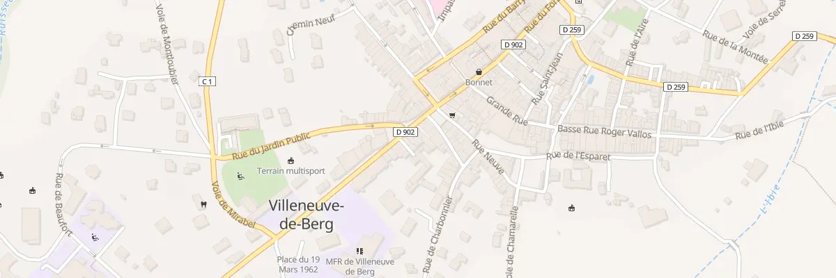Plan du 23 Av Jacques Dupré à Villeneuve-de-Berg