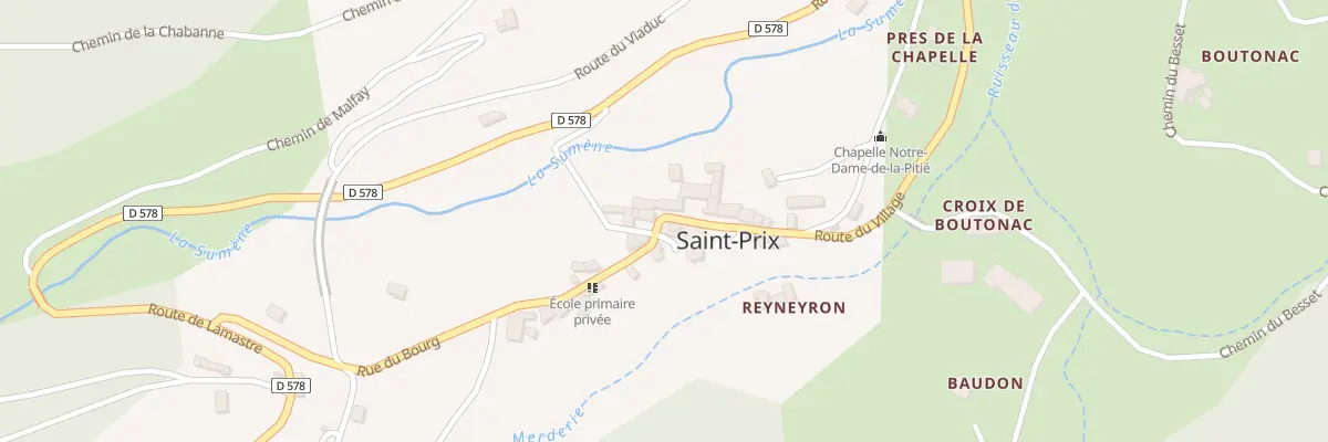 Plan du 595 Rte du Village à Saint-Prix