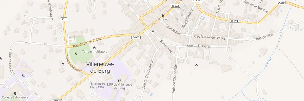 Plan du 38 Rue de Charbonnier à Villeneuve-de-Berg