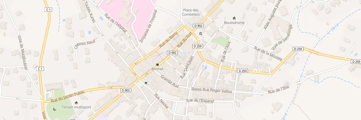 Plan du 14 Rue de l’Horloge à Villeneuve-de-Berg