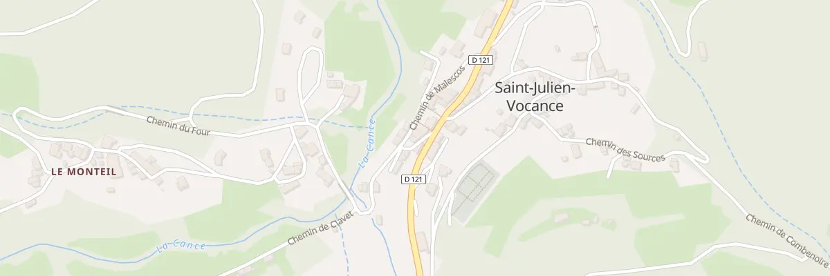 Plan du 5116 Malescos à Saint-Julien-Vocance