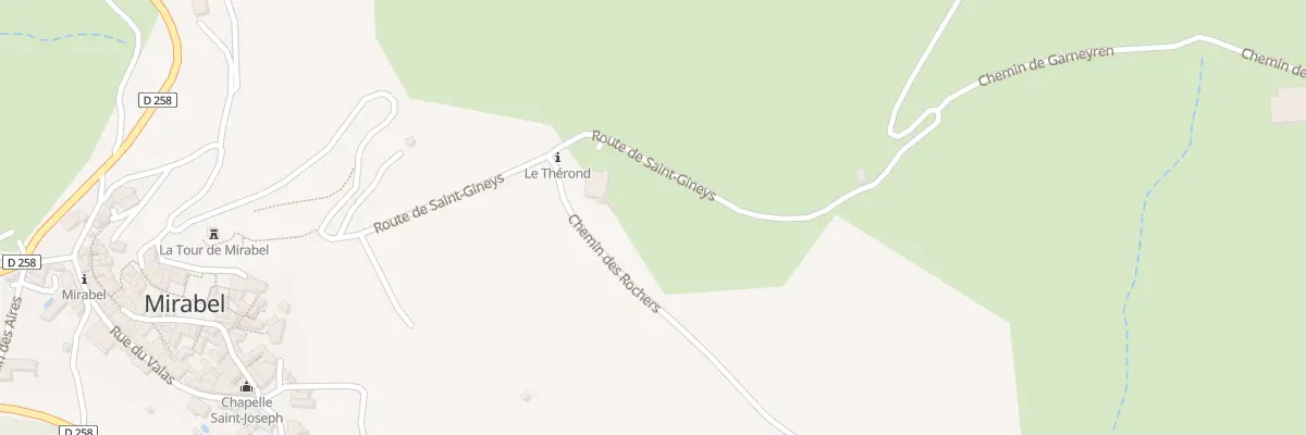 Plan du 860 Rte de Saint Gineys à Mirabel
