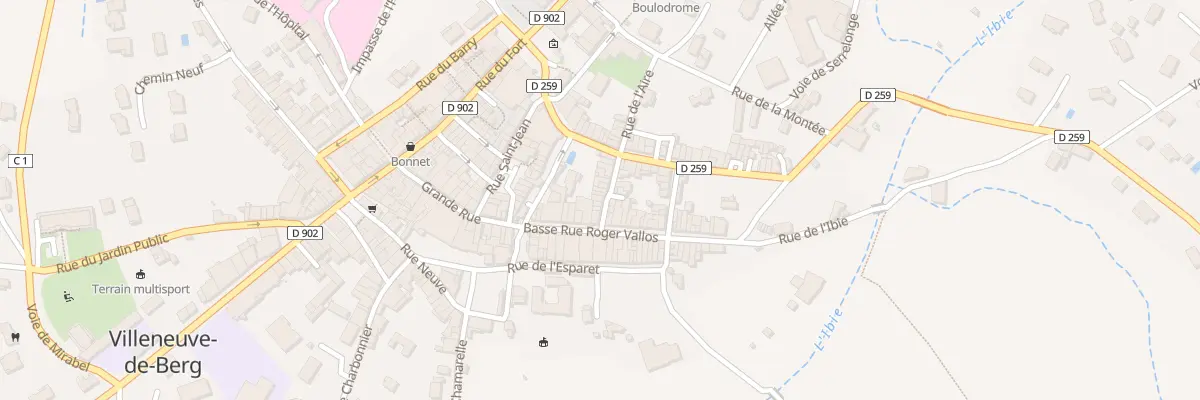 Plan du 23 Rue de Chareyron à Villeneuve-de-Berg