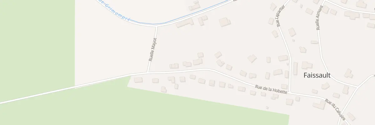 Plan de la Rue de la Hobette à Faissault