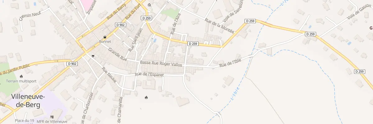Plan du 121 Rue Basse Rue - Roger Vallos à Villeneuve-de-Berg