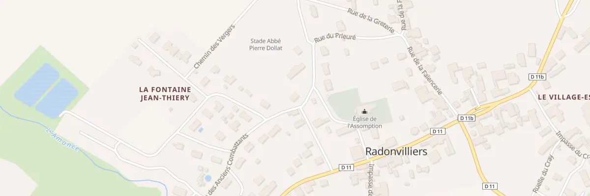 Plan du 2 Rue des Anciens Combattants à Radonvilliers
