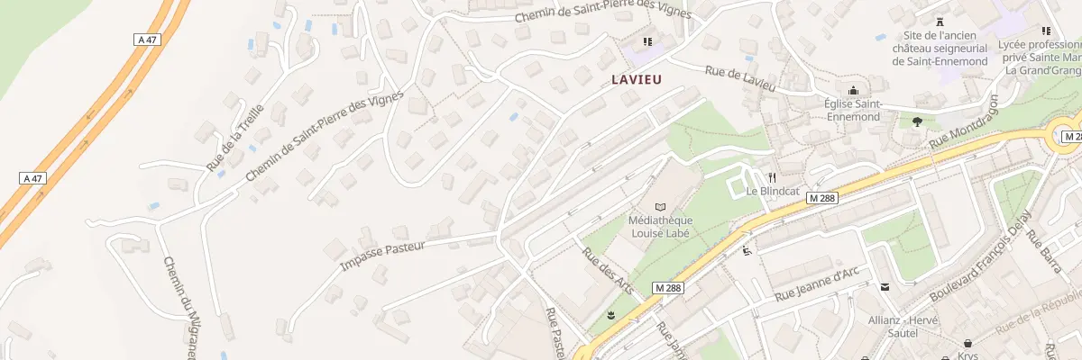 Plan du 4T Rue Pasteur à Saint-Chamond