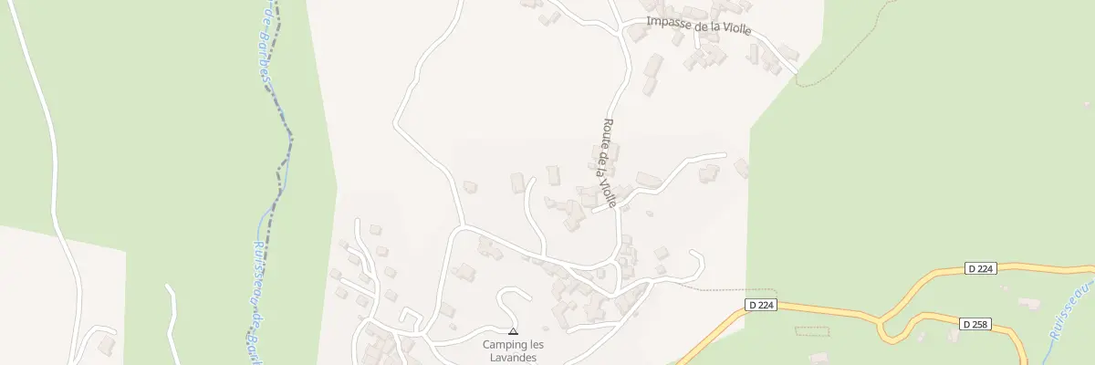 Plan du 537 Rte de la Violle à Darbres