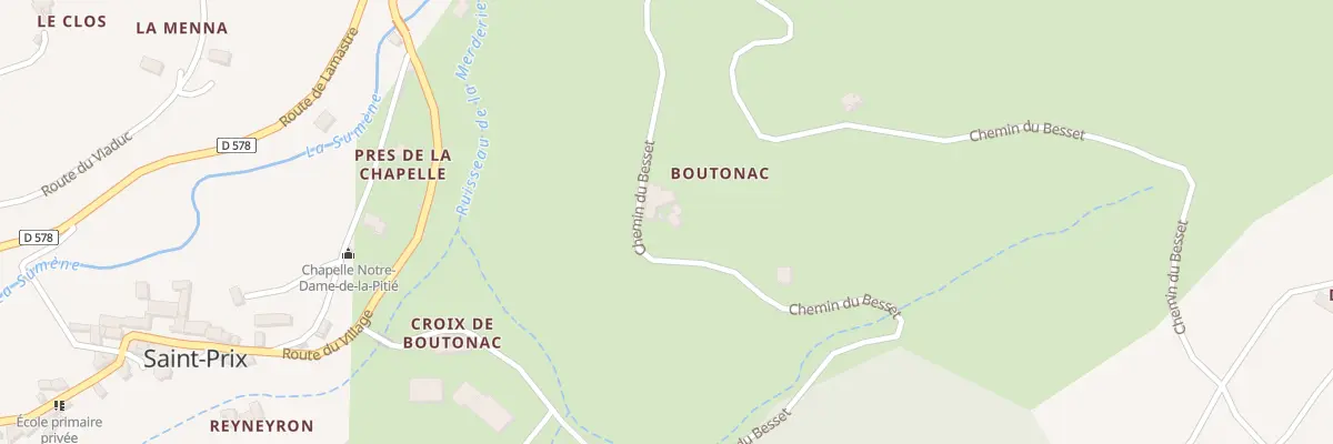 Plan du 5095 Boutonac à Saint-Prix