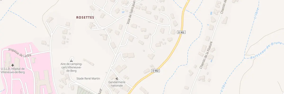 Plan du 142 Voie de Saint Jean à Villeneuve-de-Berg