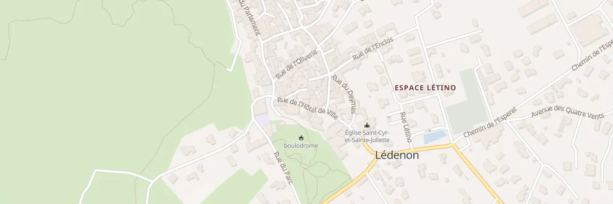 Plan du 5 Rue de l’Hôtel de Ville à Lédenon