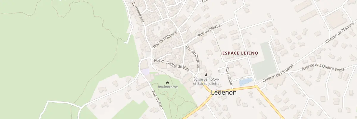 Plan du 9 Rue de l’Hôtel de Ville à Lédenon
