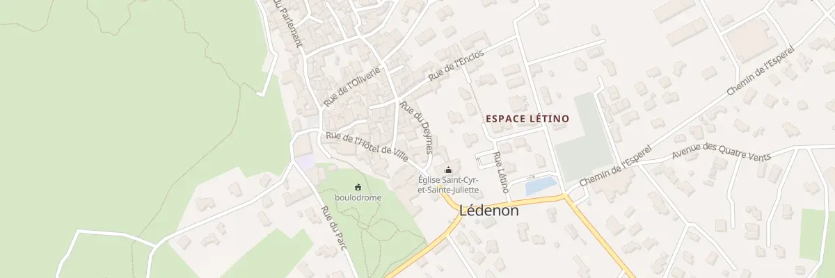 Plan du 6 Rue du Deyme à Lédenon
