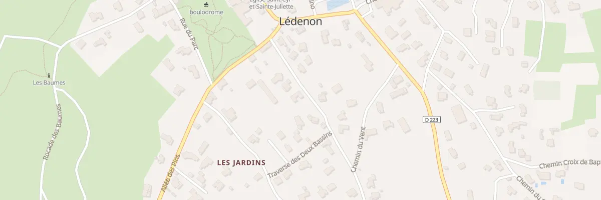 Plan du 14 Che des Abeilles à Lédenon