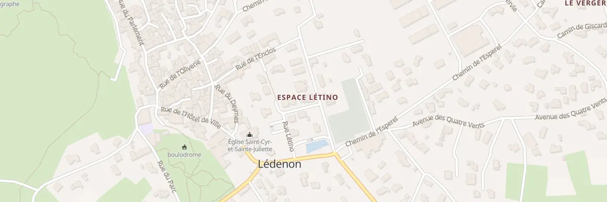 Plan du 21 Rue Letino à Lédenon