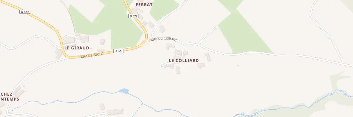 Plan du 164 Rte du Colliard à Ternand