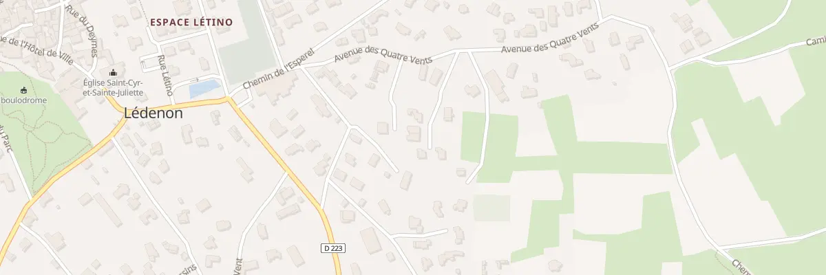 Plan du 4D Av des 4 Vents à Lédenon