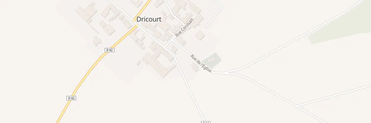 Plan du 3 Rue de l’Eglise à Dricourt