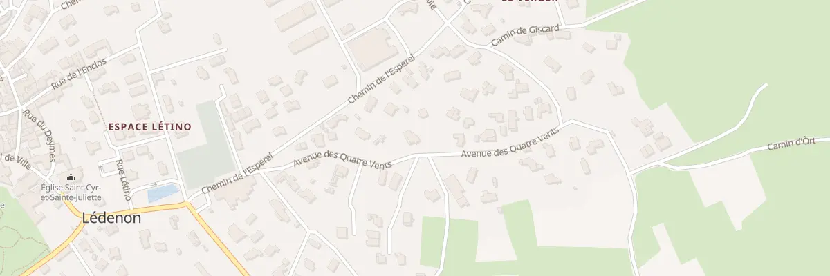 Plan du 191 Av des 4 Vents à Lédenon