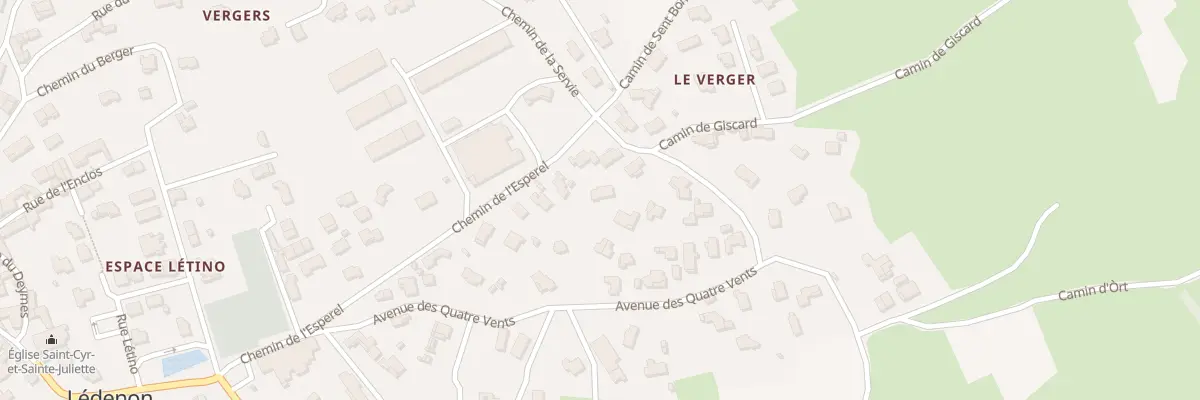 Plan du 5313 Le Gres à Lédenon