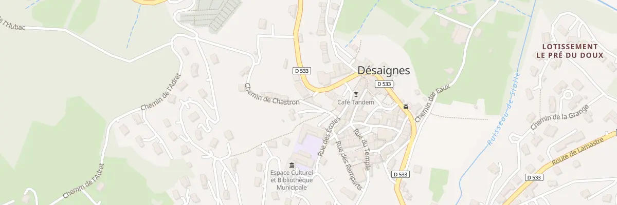 Plan du 40 Che de Chastron à Désaignes