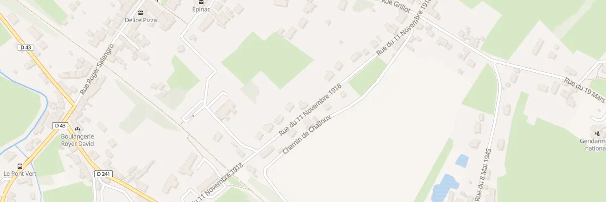 Plan du 25 Rue du 11 Novembre 1918 à Épinac