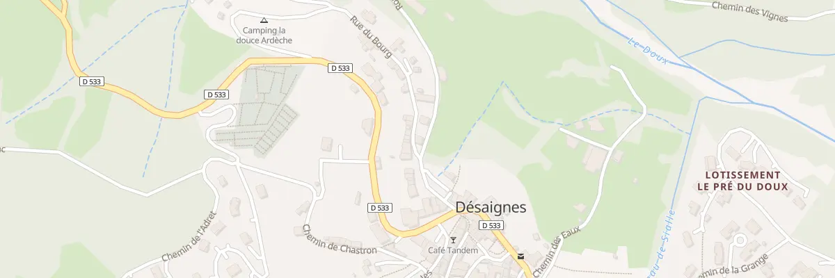 Plan du 177 Rue du Bourg à Désaignes