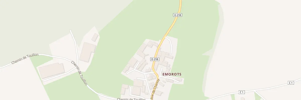 Plan du 1A Rue de Villaines (emorots) à Fontaines-en-Duesmois