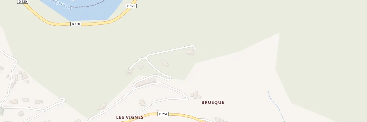 Plan du 5254 Brusque et Vigne à Beauvène